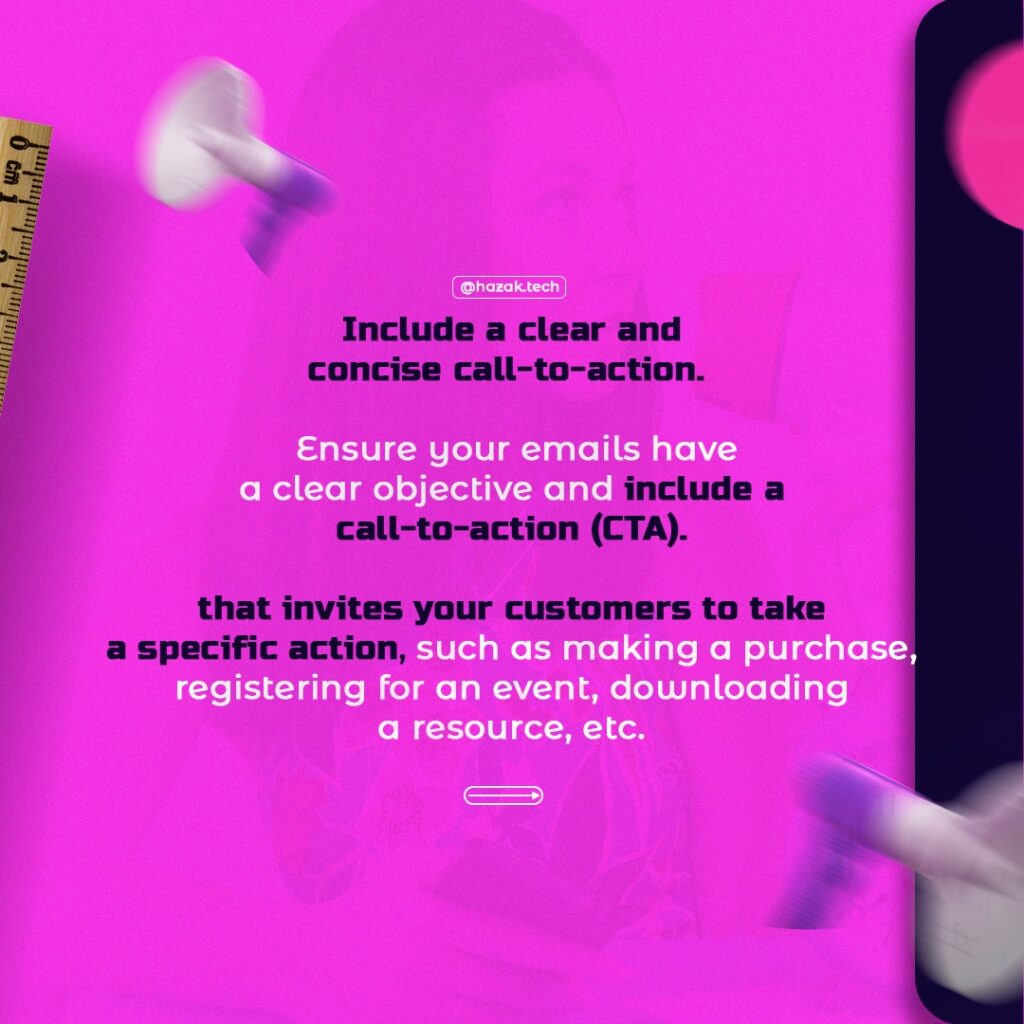 Include a clear and concise call to action