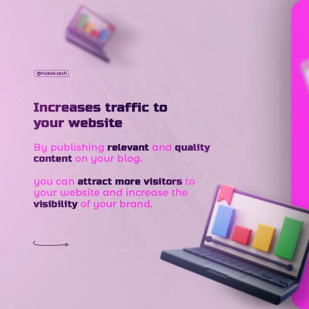 Increases traffic to your website 